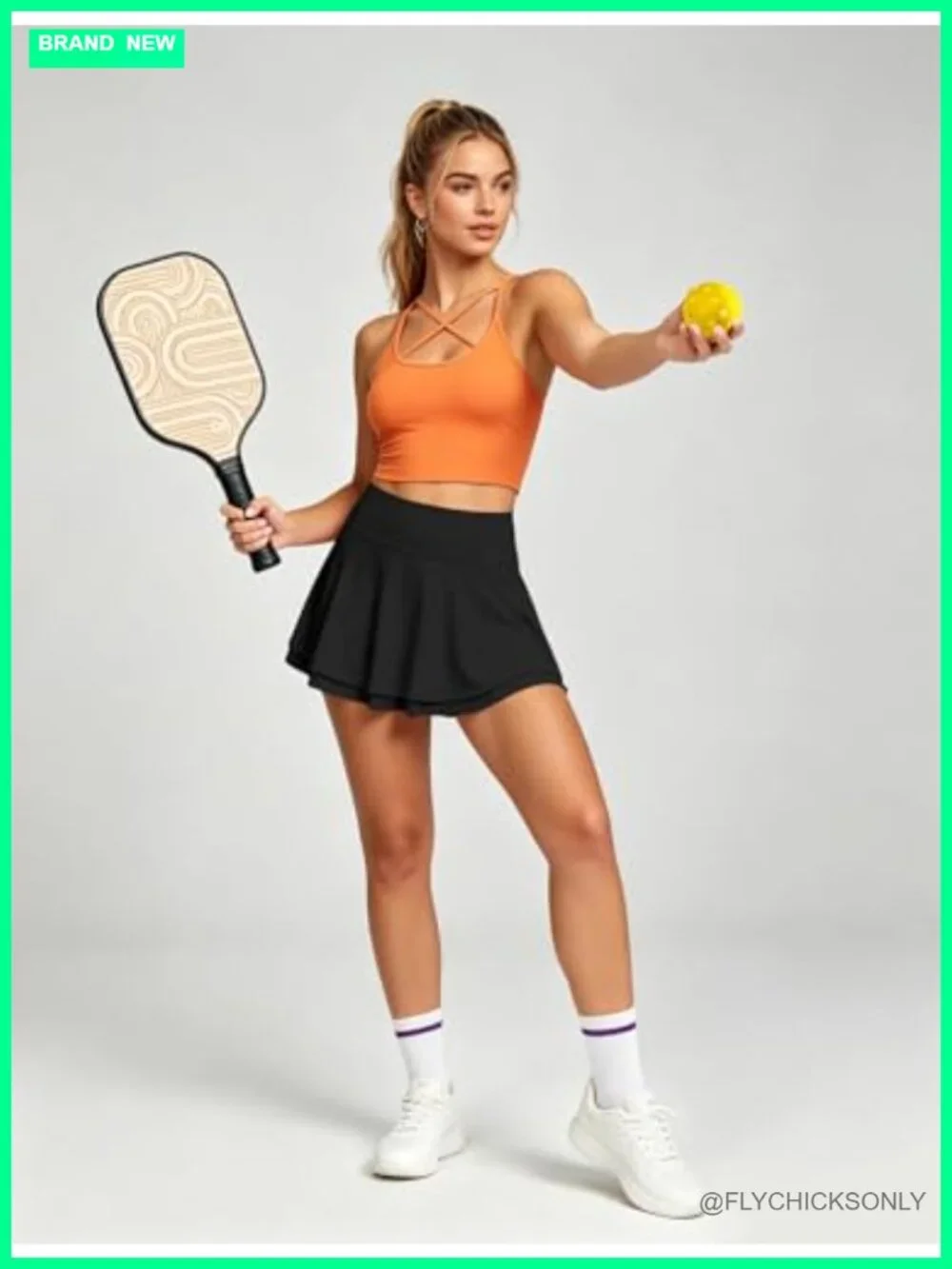 Mini Tennis Skort with Built-in Shorts Pockets, High Waisted Athletic Skirt for